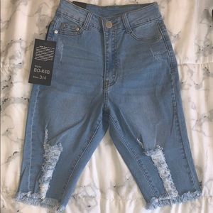 Fashion Nova biker jeans